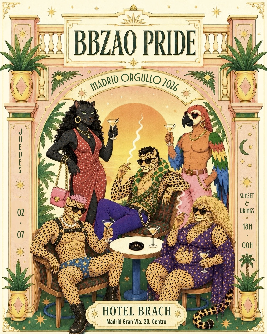 BBZAO PRIDE MADRID SUNSET — Jueves 2 de julio, Hotel Brach Madrid